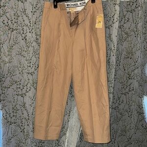 Michael Kors Beige Pleated Trousers